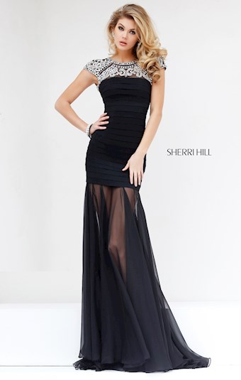 Sherri Hill 32287 #0 default Black frontface vertical thumbnail