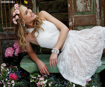 Sherri Hill 32313 #7 Ivory vertical thumbnail