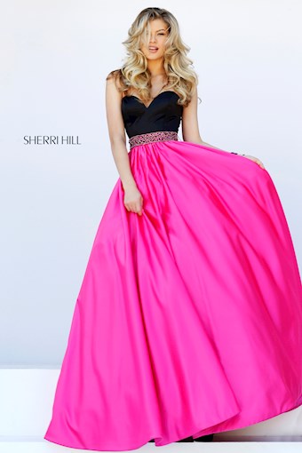 Sherri Hill 32324 #0 default Black/Fuchsia frontface vertical thumbnail