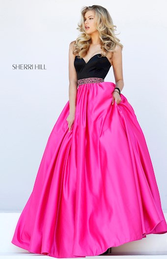 Sherri Hill 32324 #2 Black/Fuchsia vertical thumbnail