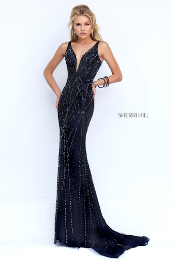 Sherri Hill 32343 #0 default Black frontface vertical thumbnail