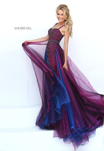 Sherri Hill 32346 #7 Magenta/Navy vertical thumbnail