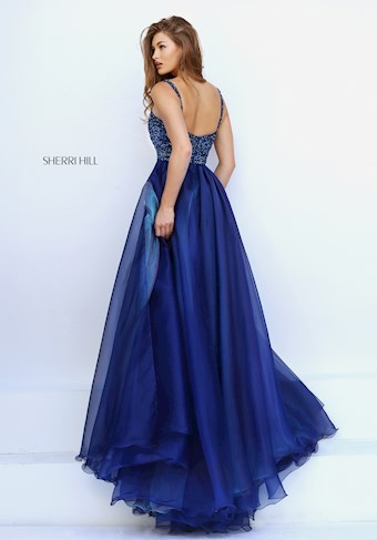Sherri Hill 32346 #4 Navy/Aqua vertical thumbnail