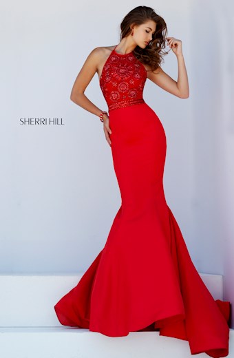 Sherri Hill 32349 #0 default Red frontface vertical thumbnail