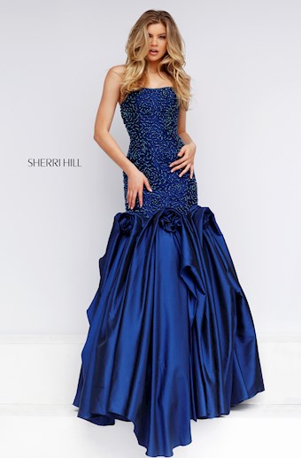 Sherri Hill 32360 #0 default Navy frontface vertical thumbnail