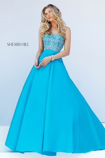 Sherri Hill 32362 #0 default Turquoise frontface vertical thumbnail