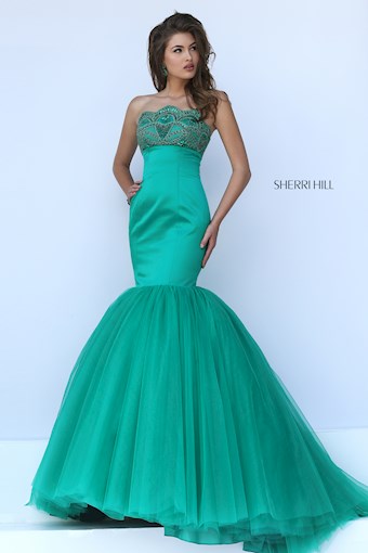 Sherri Hill 50020 #0 default Emerald frontface vertical thumbnail