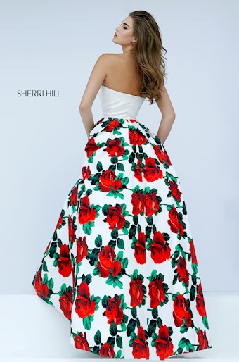 Sherri Hill 50027 #3 Ivory Print vertical thumbnail