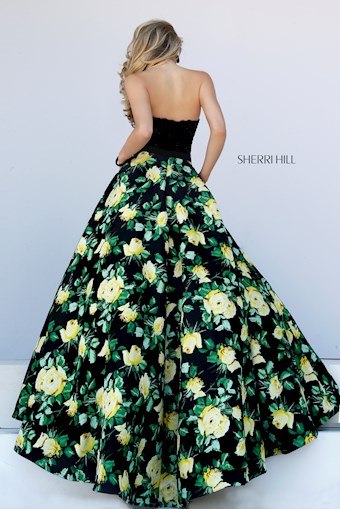 Sherri Hill 50036 #7 Black Print vertical thumbnail