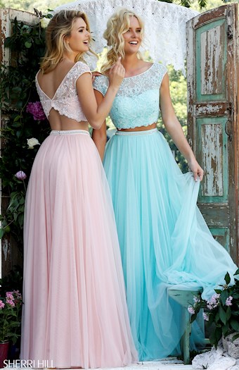 Sherri Hill 50038 #13 Blush Light Blue vertical thumbnail