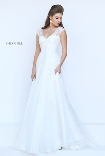 Sherri Hill 50045 #0 default Ivory frontface vertical thumbnail