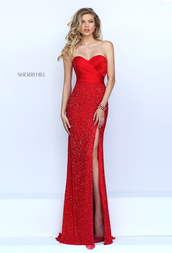 Sherri Hill 50046 #0 default Red frontface vertical thumbnail