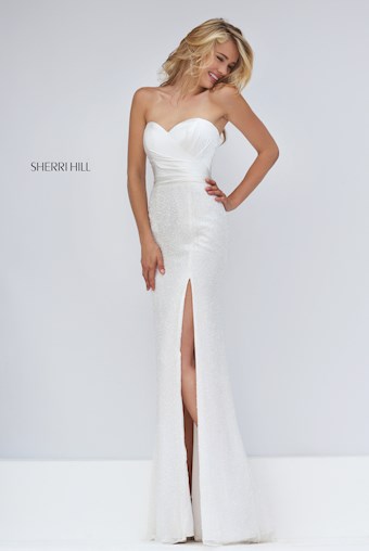Sherri Hill 50046 #1 Ivory vertical thumbnail