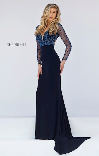 Sherri Hill 50060 #1 Navy vertical thumbnail