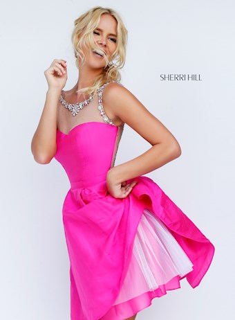 Sherri Hill 50066 #1 Fuchsia vertical thumbnail