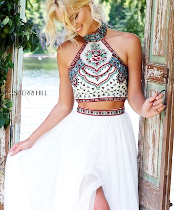 Sherri Hill 50075 #26 Ivory/Multi vertical thumbnail
