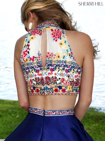 Sherri Hill 50080 #19 Navy/Multi vertical thumbnail