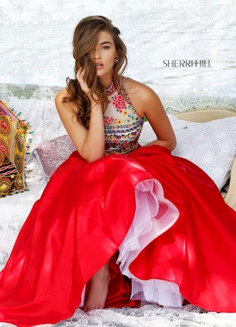 Sherri Hill 50080 #9 Red/Multi vertical thumbnail