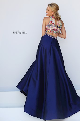 Sherri Hill 50080 #10 Navy/Multi vertical thumbnail