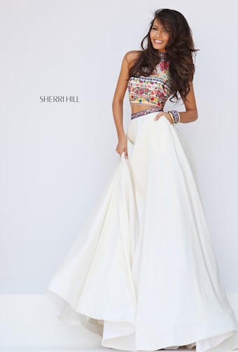 Sherri Hill 50080 #20 Ivory/Multi vertical thumbnail