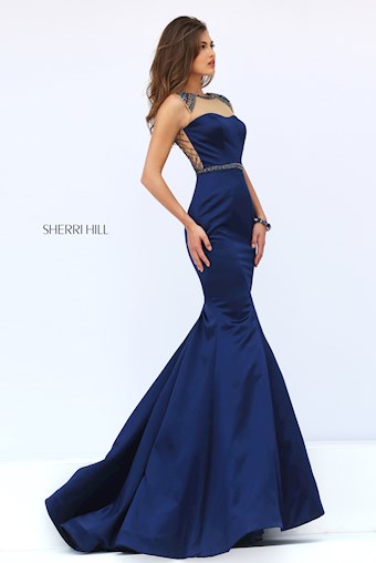 Sherri Hill 50081 #0 default Navy frontface vertical thumbnail