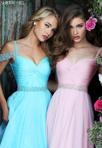 Sherri Hill 50086 #7 Blush Turquoise vertical thumbnail