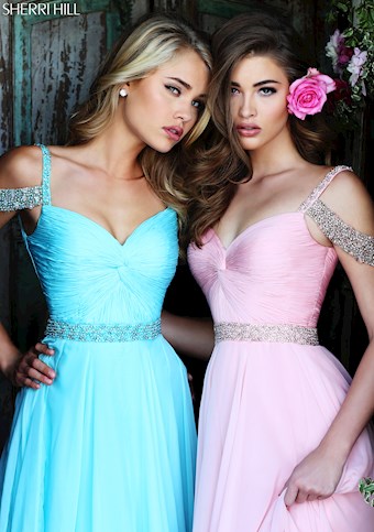 Sherri Hill 50086 #10 Blush Turquoise vertical thumbnail