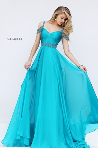 Sherri Hill 50086 #1 Turquoise vertical thumbnail