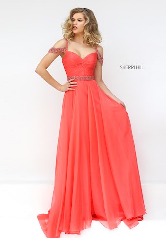 Sherri Hill 50086 #0 default Coral frontface vertical thumbnail