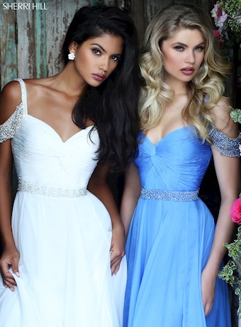 Sherri Hill 50086 #11 Ivory Aqua vertical thumbnail