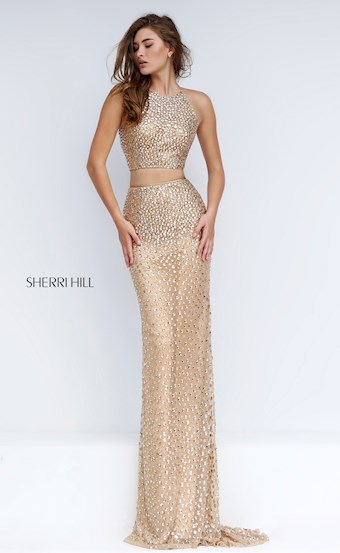 Sherri Hill 50087 #0 default Gold frontface vertical thumbnail