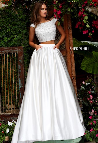 Sherri Hill 50088 #0 default Ivory frontface vertical thumbnail