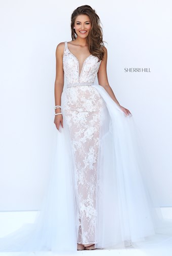 Sherri Hill 50104 #0 default Ivory/Nude frontface vertical thumbnail