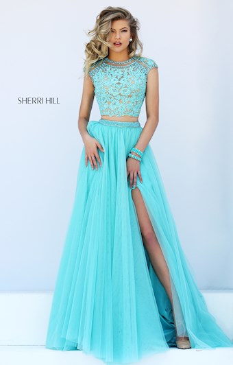 Sherri Hill 50110 #0 default Blue frontface vertical thumbnail