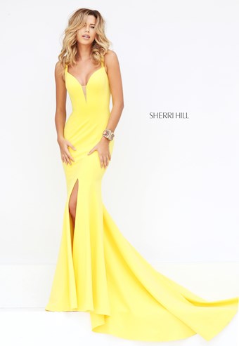 Sherri Hill 50125 #0 default Yellow frontface vertical thumbnail