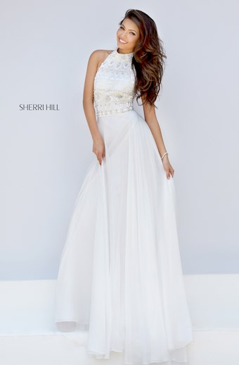 Sherri Hill 50128 #0 default Ivory frontface vertical thumbnail