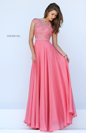 Sherri Hill 50132 #6 Coral vertical thumbnail