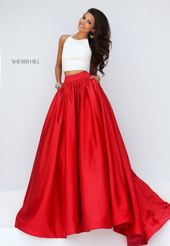 Sherri Hill 50134 #2 Ivory/Red vertical thumbnail