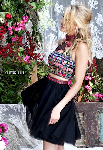 Sherri Hill 50140 #22 Black/Multi vertical thumbnail