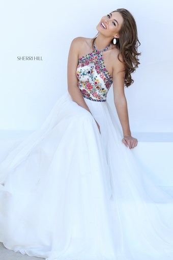 Sherri Hill 50149 #5 Ivory/Multi vertical thumbnail