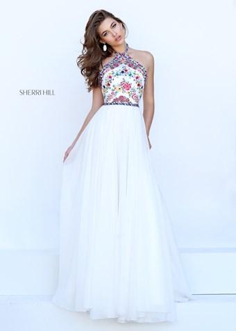 Sherri Hill 50149 #0 default Ivory/Multi frontface vertical thumbnail