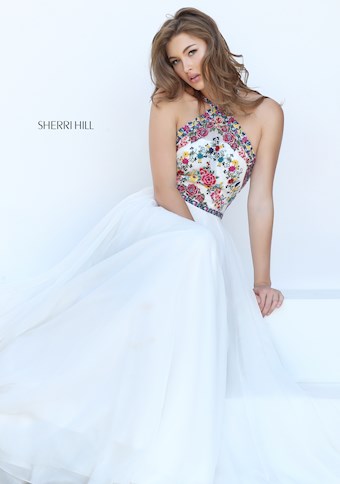 Sherri Hill 50149 #8 Ivory/Multi vertical thumbnail