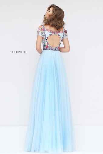 Sherri Hill 50151 #9 Light Blue/Multi vertical thumbnail