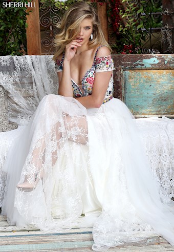 Sherri Hill 50151 #11 Ivory/Multi vertical thumbnail