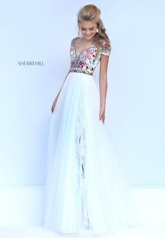 Sherri Hill 50151 #3 Ivory/Multi vertical thumbnail