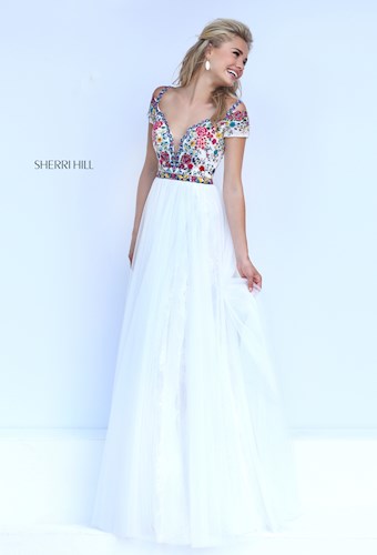 Sherri Hill 50151 #4 Ivory/Multi vertical thumbnail