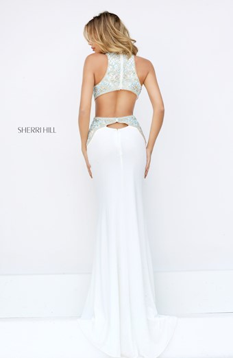Sherri Hill 50153 #4 Ivory/Light Blue vertical thumbnail