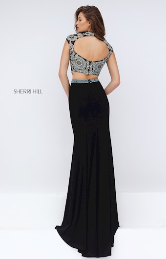 Sherri Hill 50154 #2 Black/Turquoise vertical thumbnail