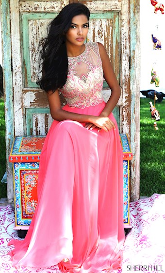 Sherri Hill 50160 #4 Coral vertical thumbnail