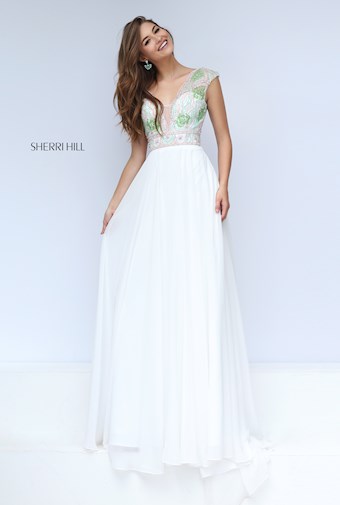Sherri Hill 50164 #3 Ivory/Multi vertical thumbnail